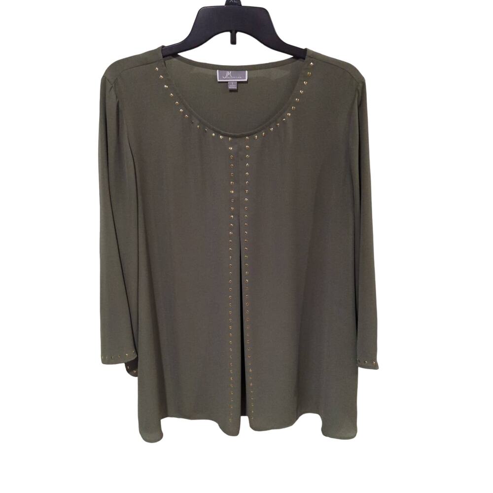 JM Collection V-neck Top, EUC, L